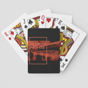 Baraja De Cartas Arte digital de color rojo: Noches borrosas