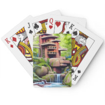 Arte digital de la casa de árbol arquitectónico