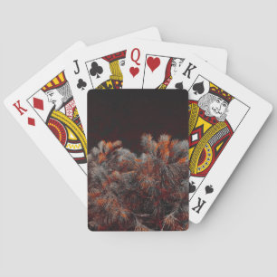 Baraja De Cartas Arte digital de pino con manchas de color naranja