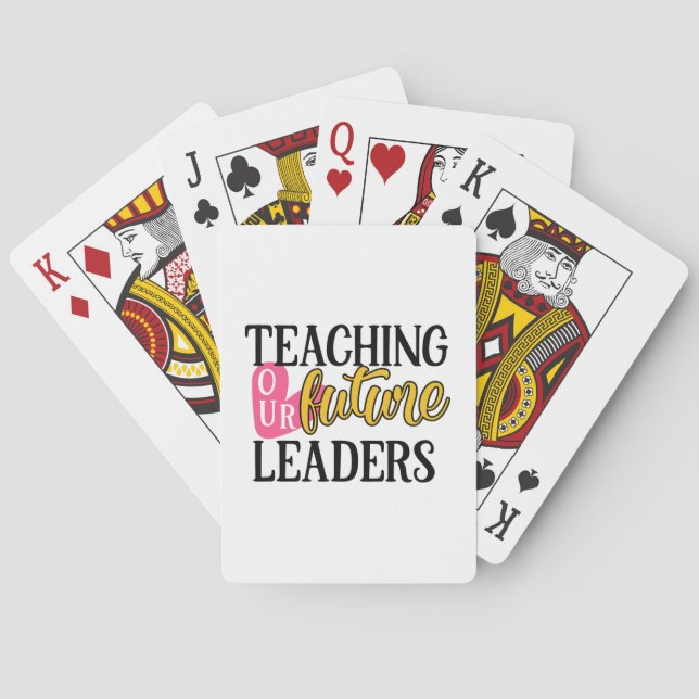 Baraja De Cartas Arte docente enseñando a nuestros futuros líderes (Reverso)