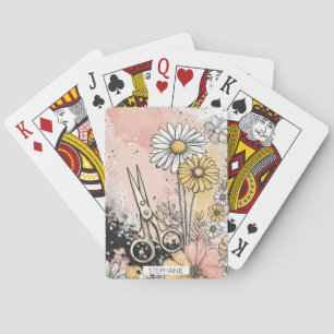 Baraja De Cartas Arte floral acuarela abstracta