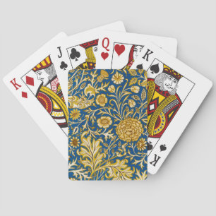 Baraja De Cartas Arte Floral Azul Cherwell Vintage de William Morri