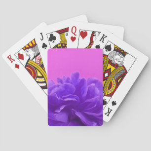 Baraja De Cartas Arte floral morado y frambuesa