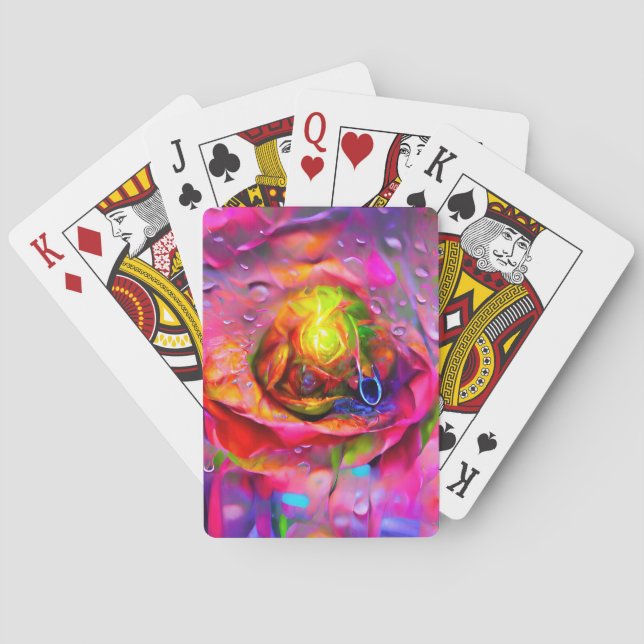 Baraja De Cartas Arte floral surrealista (Reverso)
