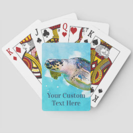 Baraja De Cartas Arte fotográfico de tortuga marina con estilo de a
