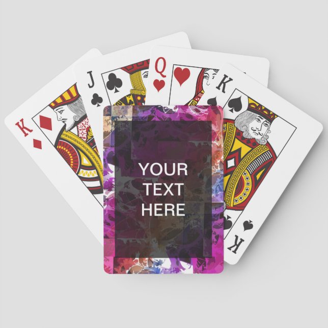 Baraja De Cartas Arte fractal de apofisis - plantilla web de araña (Reverso)