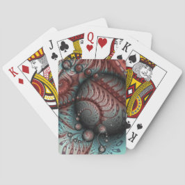 Baraja De Cartas Arte fractal de fantasía vívida abstracta marrón a