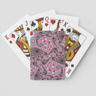 Baraja De Cartas Arte fractal en espiral boho hippie groovy trippy