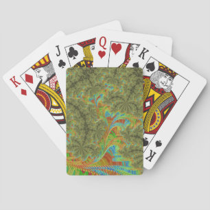 Baraja De Cartas Arte fractal en espiral psicodélico alucinante