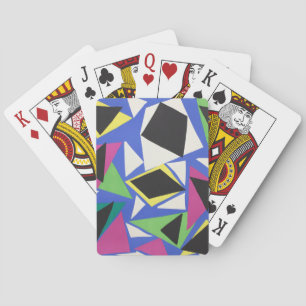 Baraja De Cartas Arte geométrico abstracto azul recortado de Matiss