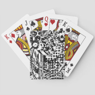 Baraja De Cartas Arte Geométrico Negro Y Blanco 20