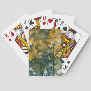 Baraja De Cartas Arte impresionista de girasoles