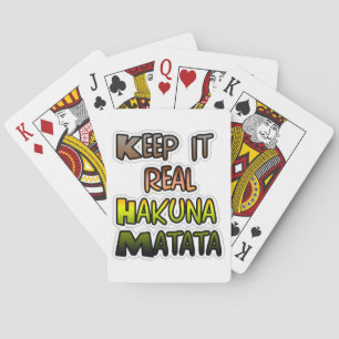 Baraja De Cartas Arte Inspirador "Mantén la Realidad Hakuna Matata"