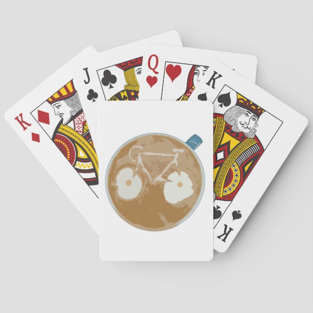 Baraja De Cartas Arte Latte Ciclista (Reverso)