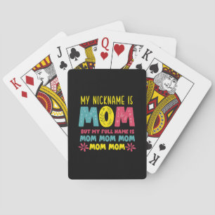 Baraja De Cartas Arte Madre Mi apodo es cumpleaños mamá