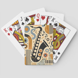 Baraja De Cartas Arte minimalista de la era del jazz de mediados de