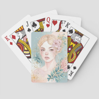 Baraja De Cartas Arte mural pastel soñador mujer