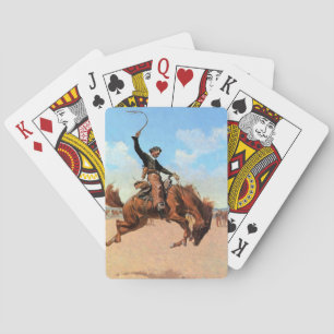 Baraja De Cartas Arte occidental de Frederic Remington “Domador de