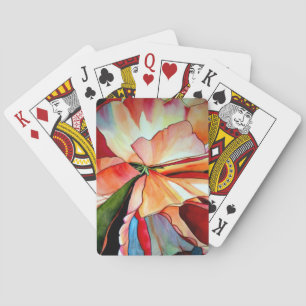 Baraja De Cartas Arte original de acuarela de flor de Begonia Arcoí