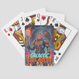 Baraja De Cartas Arte Pop Comic Vintage Astronauta Espacio Barbacoa