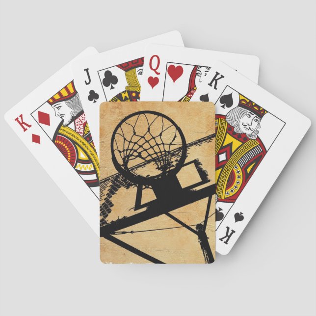 Baraja De Cartas arte pop de baloncesto (Reverso)