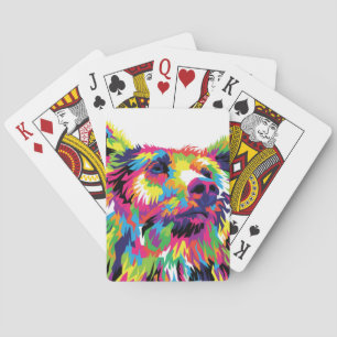 Baraja De Cartas Arte pop de colores grizzly