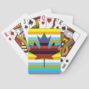 Baraja De Cartas Arte pop de hoja de arce de Canadá
