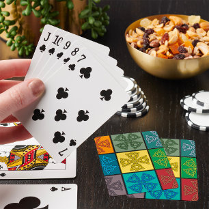 Baraja De Cartas Arte pop de patrón de cruz de nudo celta
