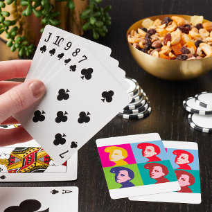 Baraja De Cartas Arte pop femenino retro