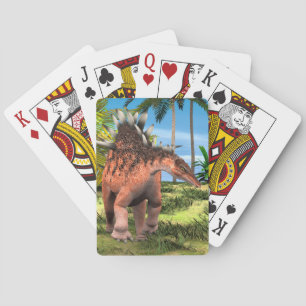 Baraja De Cartas Arte prehistórico de Kentrosaurus Dinosaurio Jungl