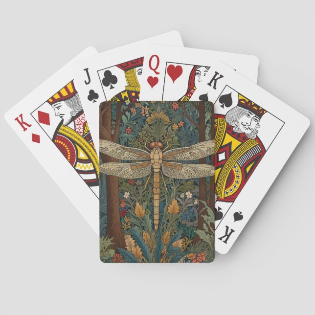 Baraja De Cartas Arte retro novedad libélula moda boho (Reverso)