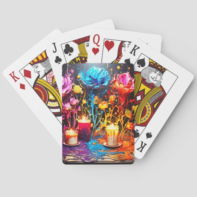 Baraja De Cartas Arte Rosa (Reverso)