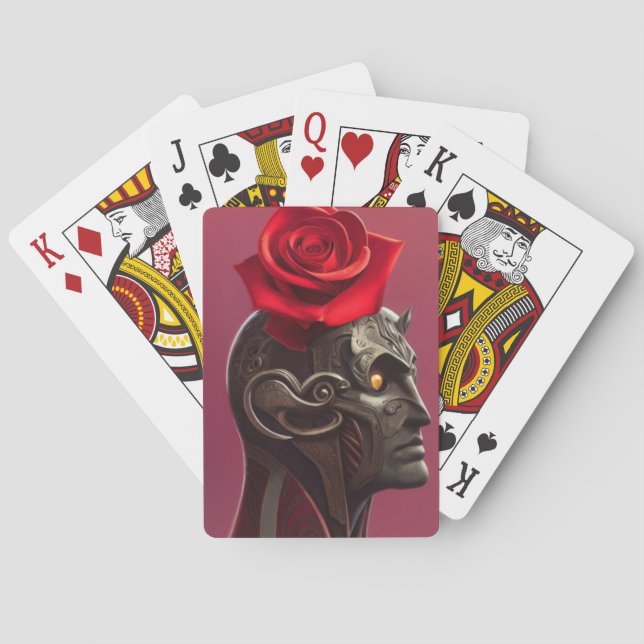 Baraja De Cartas Arte Rosa (Reverso)