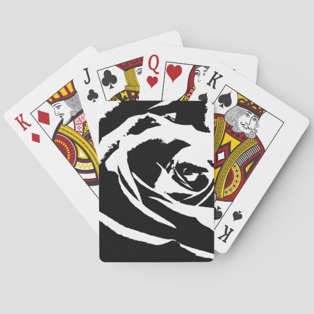 Baraja De Cartas Arte Rosa posterizado (Reverso)