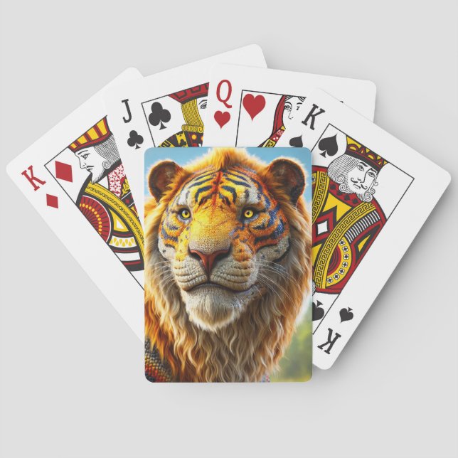 Baraja De Cartas Arte tigre (Reverso)