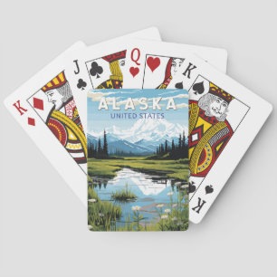 Baraja De Cartas Arte Vintage de Viajes de Alaska