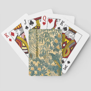 Baraja De Cartas Arte vintage de Walter Crane de guacamayo y frutas