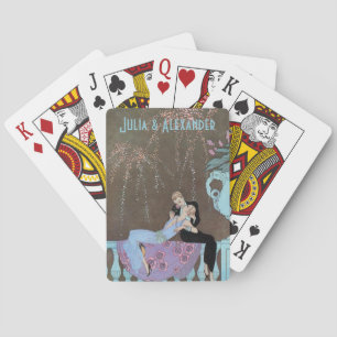 Baraja De Cartas Arte vintage deco Fuegos artificiales Le Feu, Geor