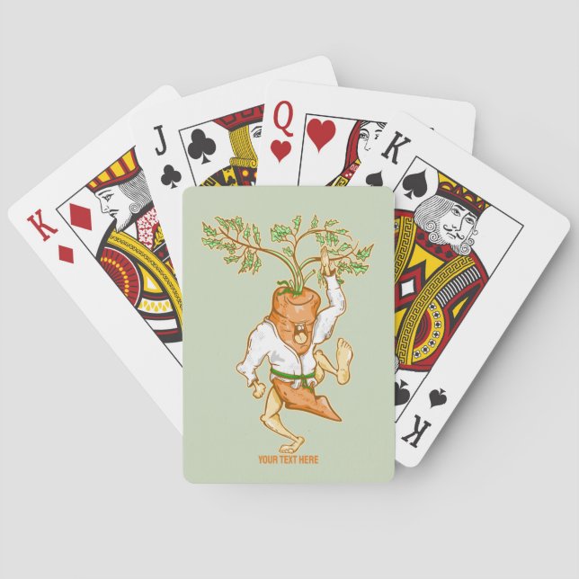 Baraja De Cartas Artes marciales de zanahoria de Karate (Reverso)