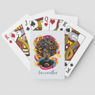 Baraja De Cartas Artista Afro Woman