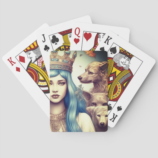 Baraja De Cartas Artsy Dog Lady (Reverso)
