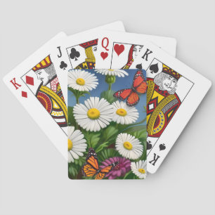 Baraja De Cartas Artsy Fun Daisies And Butterflies