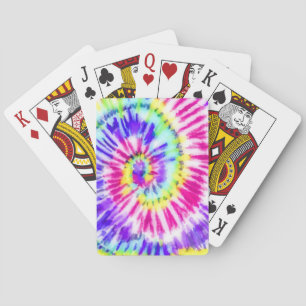 Baraja De Cartas Artsy Neon Rainbow Tie Dye Watercolor Pattern