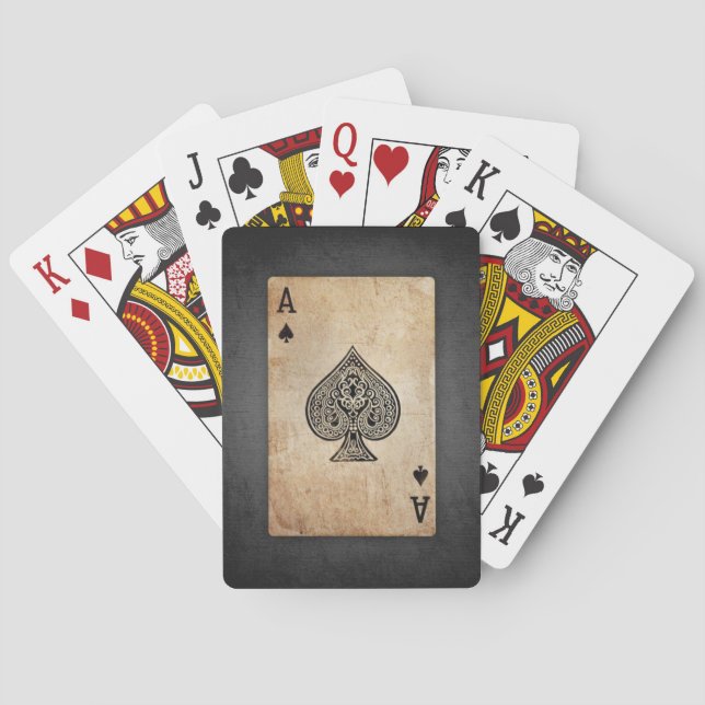 Baraja De Cartas As de espadas lanzar almohada (Reverso)