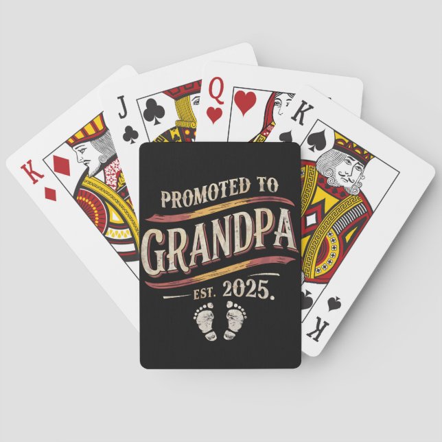 Baraja De Cartas Ascendido a Abuelo 2025 Abuelo está 2025  (Reverso)