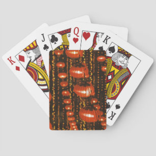 Baraja De Cartas Asia, China, Pekín. Faroles rojos chinos,