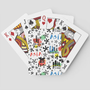 Baraja De Cartas Asia   Patrón de símbolos