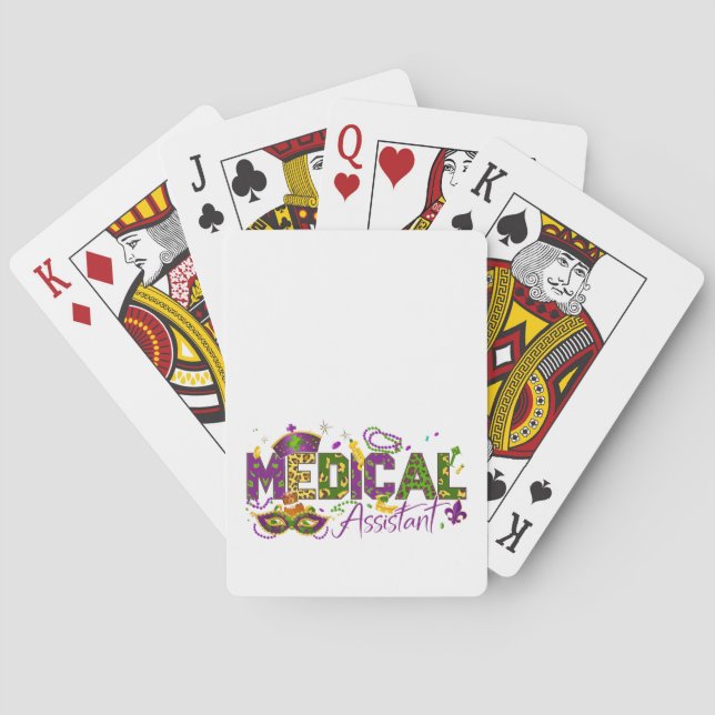 Baraja De Cartas Asistente Médico - Mardi Gras (Reverso)