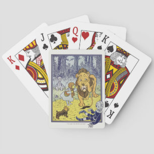 Baraja De Cartas Asistente Vintage de Oz Dorothy y León Cobarde
