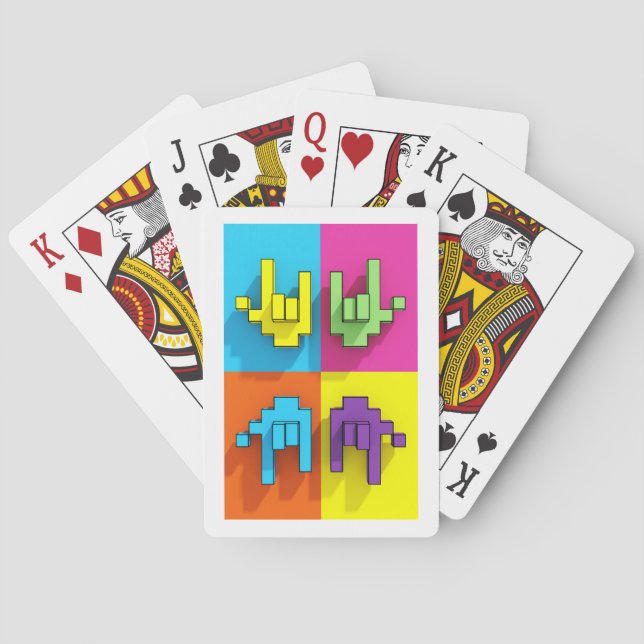 Baraja De Cartas ASL Pixel Love Pop Classic Cards (Reverso)
